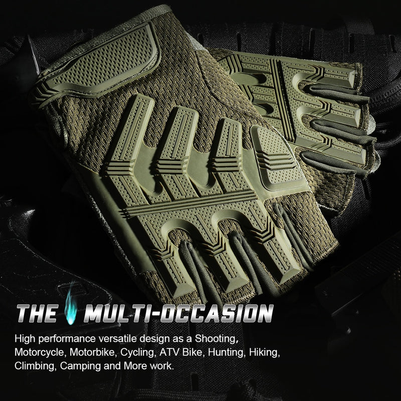 Fingerless Glove Half Finger Gloves Tactical Military Army Mittens SWAT Airsoft Bicycle Outdoor Shooting Hiking Driving Men New