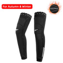 ROCKBROS Anti UV400 Cycling Leg Warmers Compression Knee Pad Protector Leg Sleeves Outdoor Sports Safety Soccer Running Leggings