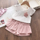Bear Leader Summer Baby Girls Clothes Suit Toddler Girl Clothes Baby Girl Outfit Embroidered T-shirt Tops Shorts Pants 2Pcs Set