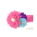 Baby Mädchen Blumen Stirnband Neugeborenes Kind Perlen Blumen mit Spitze breite Stirnbänder Bebes Haarschmuck Phoro Requisiten Kinder Turban