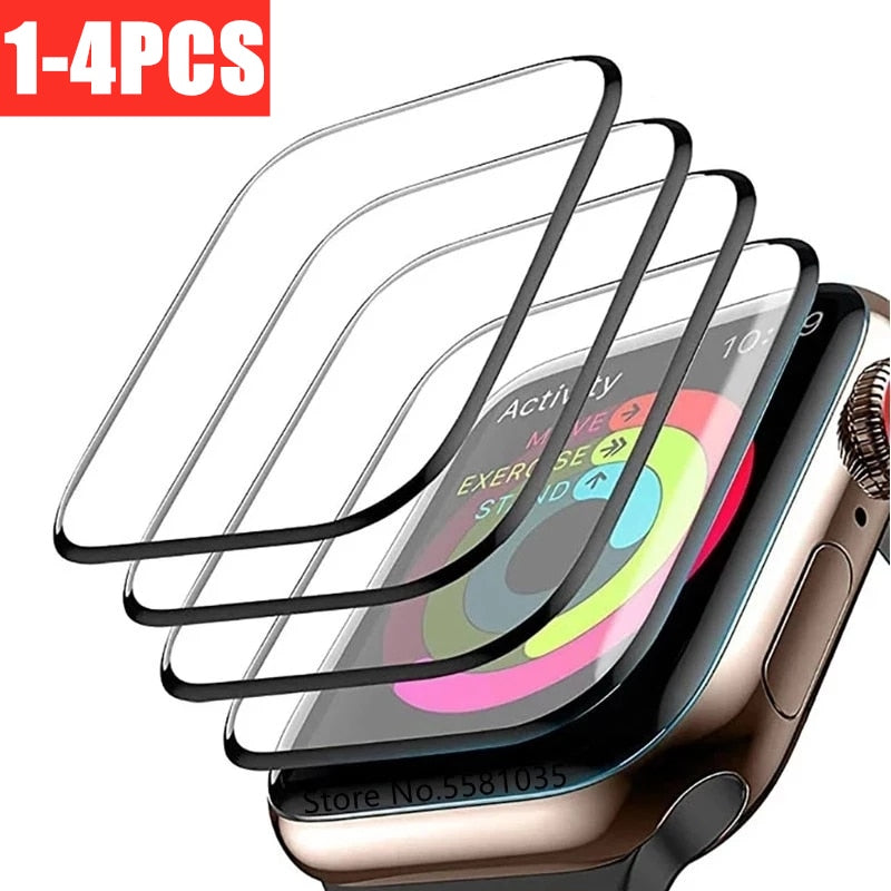 1-4PCS Protector Film for Apple Watch 7 6 SE 5 4 8 Screen Protectors 40MM 41MM 42MM 44MM 45MM 38MM on Apple watch Ultra 8 49MM