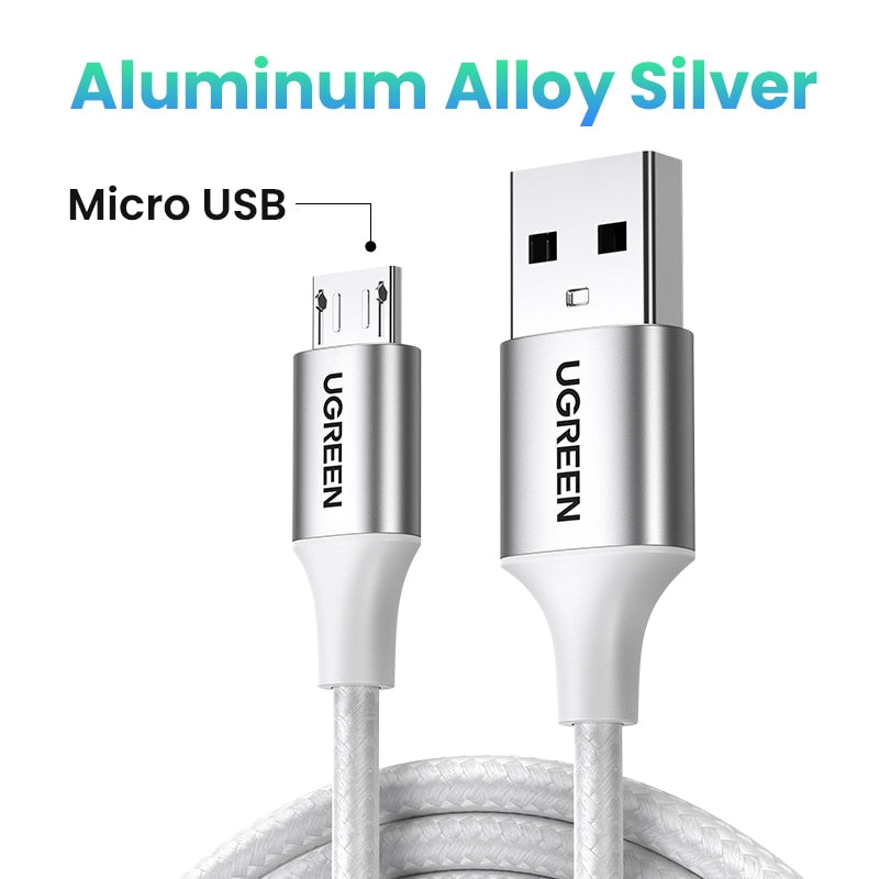 Ugreen Micro USB Cable Charger for Samsung Galaxy S7 S6 Fast Charging Mobile Phone Charger Cord for Xiaomi Tablet USB Cable Wire