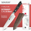 XINZUO 5" Inch Utility Knife GERMAN 1.4116 Steel Best Kitchen Knife New Parer Fruit Knife with Ebony Handle Kitchen Accessories
