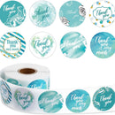 500 runde Etiketten aus Kraftpapier, Dankesaufkleber, Dragees, Süßigkeitentüten, Blumen, Geschenkboxen, Tortenschachteln und Verpackungen, Hochzeitsaufkleber