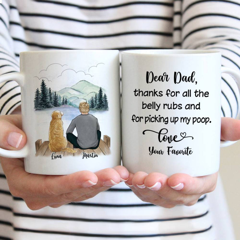 Couple and Dogs Man Women Personalized Mug Custom Made Stoneware Coffee Mugs Cups Gift for Family DIY 11/15Oz R2060