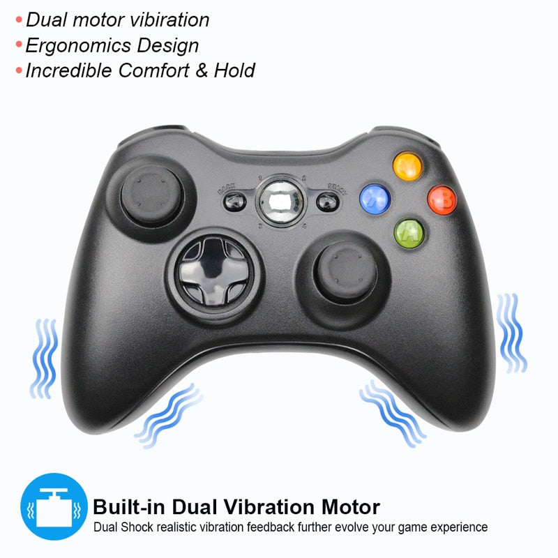 Wireless Controller For Microsoft Xbox 360 With PC Receiver Wireless 2.4G Gamepad  Joystick Controler