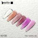 Beautilux Poly Acryl Gel Kit 15gx6pcs Schnelle Verlängerung Nagelverbesserung Semi Permanent French Nails Art DIY Gebäude Maniküre Set