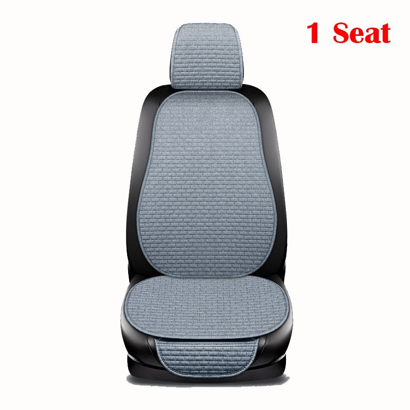 Car Seat Cover Front/ Rear/ Full Set Choose Car Seat Protector Cushion Linen Fabric Car Accessories Universal Size Anti-slip