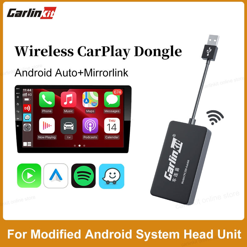 Carlinkit con cable/inalámbrico CarPlay inalámbrico Android Auto Dongle espejo para modificar Android pantalla coche Ariplay Smart Link IOS 14 15