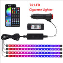 LED Car Foot Light Ambient Lamp USB APP Remote Music Control Multiple Modes Automotive Interior Decorative Lights