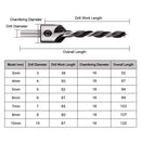 Herramienta de perforación de chaflán para carpintería, paquete de 23, brocas avellanadoras, cortador de enchufe de madera y automático