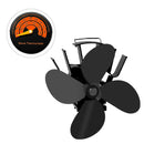 Schwarzer Kamin 4-flügeliger wärmebetriebener Herdventilator komin Log Wood Burner Umweltfreundlicher leiser Ventilator Home Effiziente Wärmeverteilung