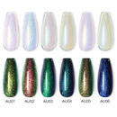 Beautilux Gel-Nagellack-Set Platinum Glitter Bling Gloss Holographic Mermaid Semi Permanent Nails Gels Lack Nagellack