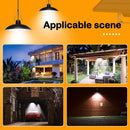 IP65 Wasserdichte Doppelkopf-Solarpendelleuchte Outdoor Indoor Solarlampe mit Kabel Geeignet für Hof, Garten, Innen usw.