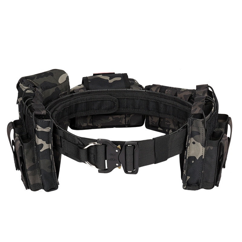 YAKEDA Outdoor Patrol Multifunctional Molle Five-piece Nylon Detachable Adjustable Tactical Belt Equipped With Accessory Bag