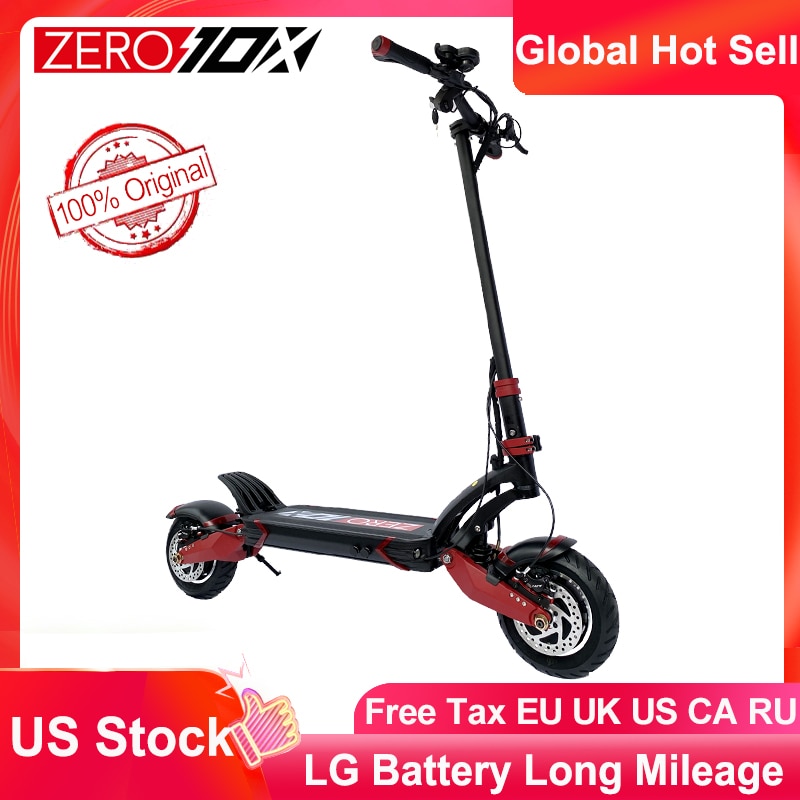 US Stock Original Zero 10X Scooter 10inch Double Motor High Speed Electric Scooter 60V 2400W E-scooter 65km/h Free Gifts