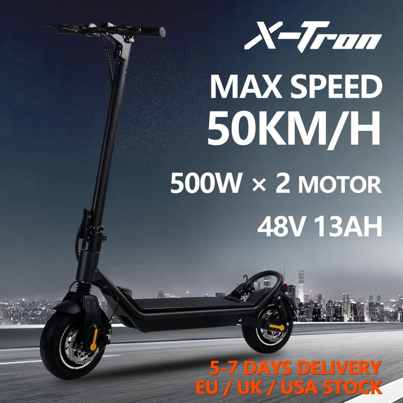 EU / US / UK Warehouse X-Tron T07 Elektroroller 48 V 13AH Höchstgeschwindigkeit 50 km / h Scheibenbremse E-Roller Dual Drive Folding Kick Scooter