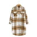 Tangada 2020 Herbst Winter Frauen grün kariert Langer Mantel Jacke Lässige Warme Mantel Mode Lange Mäntel AI35