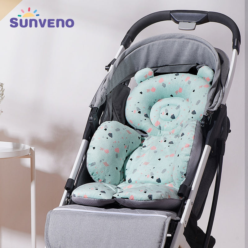 Sunveno Baby Stroller Accessories Baby Stroller Cushion Pad Breathable Stroller Car High Chair Seat Cushion Liner Mat Cover