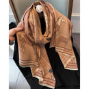 Luxus Winter Kaschmir Schal Frauen 2022 Design Warme Pashmina Decke Pferd Schals Weibliche Schal Wraps Dicken Foulard Bufanda