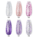 Beautilux Gel-Nagellack-Set Platinum Glitter Bling Gloss Holographic Mermaid Semi Permanent Nails Gels Lack Nagellack
