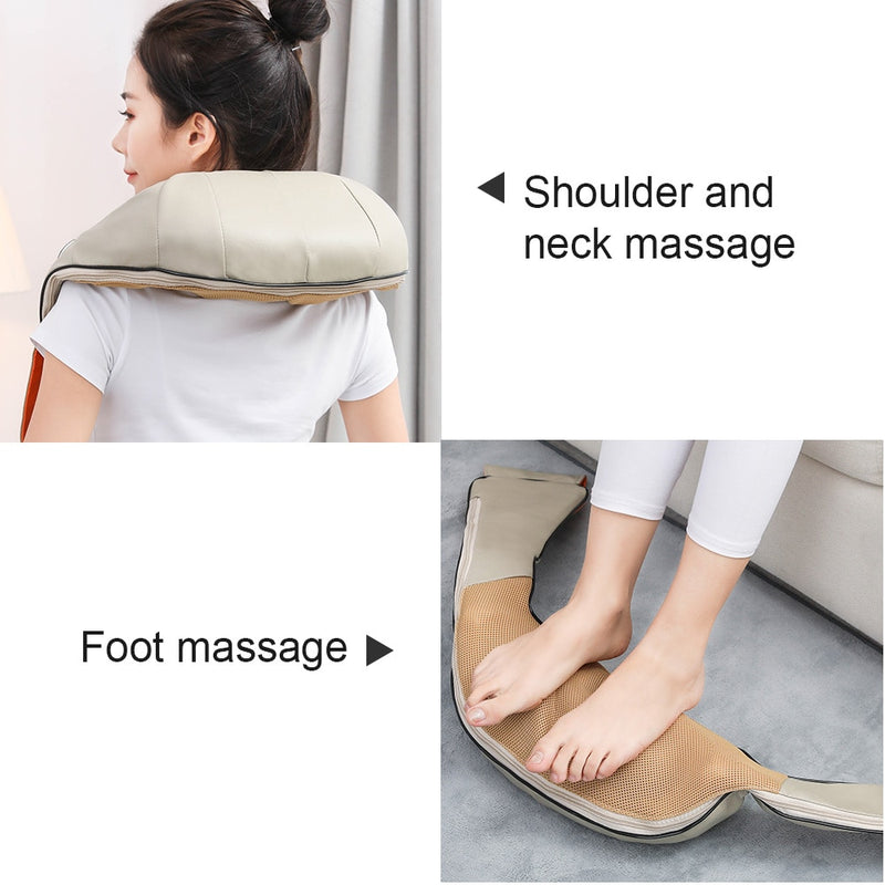 Elektrische Massage Shiatsu Rücken Schulter Körper Nackenmassagegerät Multifunktionsschal Infrarotbeheiztes Knetauto / Heimmassagegerät