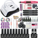 Maniküre-Set Acrylnagel-Set mit 120/80 / 54W Nagellampe 35000 U / min Nagelbohrmaschine Wählen Sie Gel-Nagellack-Nagelkunstwerkzeuge