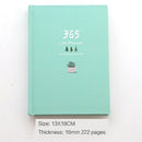 JIANWU Niedlicher Cartoon Der 365-Tage-Plan Buch Farbe Innenseite Planer Hardcover Notizbuch Geschenkbuch Scrapbooking Schulbedarf