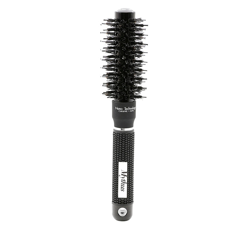 Mythus Professional Nano Technology Ceramic Ionic Hair Round Brush Boar Bristle Antistatic Heat Resistant Hair Curling Brushes