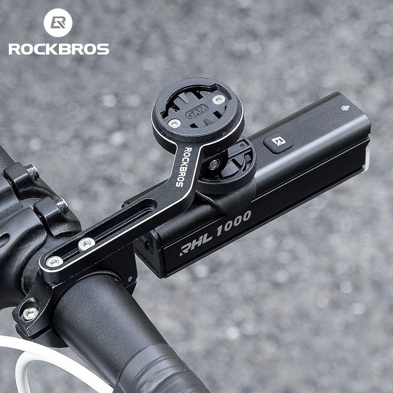 ROCKBROS 400-1000LM Fahrradlicht Fahrradscheinwerfer mit Halterung IPX3 USB wiederaufladbare Fahrradtaschenlampe Combo Out Front Holder