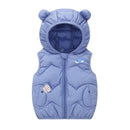 Children Warm Down Vest Autumn Baby Boys Girls Thicken Waistcoat Kids Outerwear Vests Children High Quality Hooded Jackets Vest
