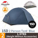Naturehike Mongar 2-3 Personen Campingzelt 15D Nylon Upgrade Doppelschicht Outdoor Zelt Ultraleichtes Wasserdichtes Reise Wanderzelt