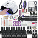 Maniküre-Set Acrylnagel-Kit mit 120/80 / 54 W Nagellampe 35000 U / min Nagelbohrmaschine Wählen Sie Gel-Nagellack für die Maniküre
