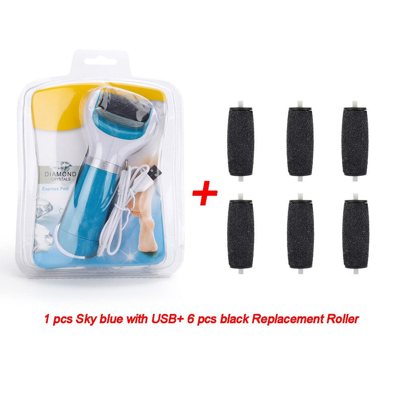 Electric Foot File Care Tool Feet Hard Dead Skin Removal Battery Power Foot USB Exfoliator Heel Callus Remover Pedicure Device