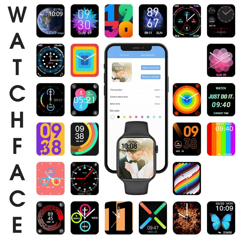 Reloj inteligente Original W27 Pro serie 7 asistente de voz 44mm pantalla dividida 44mm 1,75 "320*385 píxeles llamada Bluetooth Siri Smartwatch