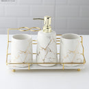 Badezimmerset aus Keramik, Mundwasserbecher, Lotionsflasche, Zahnbürstenbecherhalter, kreatives Badezimmerzubehör, Badezimmerdekoration