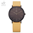 Shengke marca nueva moda estilo Simple superior famosa marca de lujo Reloj de cuarzo mujeres relojes de cuero Reloj Mujer Zegarek Damski