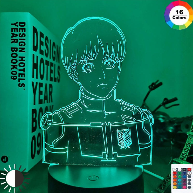 Led-Licht Anime Attack on Titan Armin Arlert für Schlafzimmerdekoration Nachtlicht Kindergeburtstagsgeschenk Manga Shingeki No Kyojin 3D-Lampe