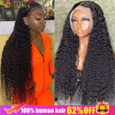 13x4 Curly Human Hair Wig Kinky Curly Lace Front Wigs For Women Transparent Lace Frontal Human Hair Wigs Deep Wave Frontal Wig