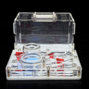 DIY Acryl-Ameisenfarm, flaches Ameisennest, Ameisenhaus für Haustiere, Ameisenhaufen, feuchtigkeitsspendender Wasserturm, Werkstatt, Futterbereich, 12 x 15 x 7,5 cm