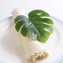 Set of 6 Green Leaf Napkin Rings,Napkin Ring Holders for Formal / Casual, Dining Table Decor,Party Decoration