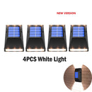 4 PACK Solar LED Licht Wasserdichte Gartenleuchte Solarbetriebene Wandlampen LED Gartenleuchten Outdoor Solarlampe