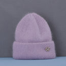 Sombrero de invierno de gran venta, sombreros de invierno de piel de conejo Real para mujer, gorros cálidos a la moda para mujer, gorro para la cabeza con cubierta sólida para adultos