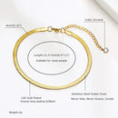 Snake Chain Anklet for Women Girls Adjustable Summer Beach Chain Anklet Bracelet Mother&