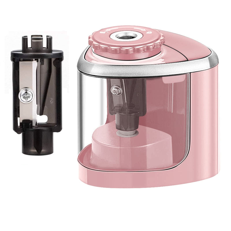 Electric Auto Pencil Sharpener Safe Student Helical Steel Blade Sharpener for Artists Kids Adults Colored Pencils