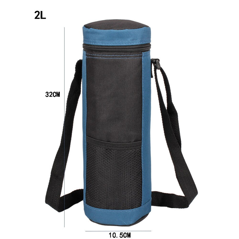 SANNE 600D Polyester Oxford Cooler Bag Round Insulated Thermal Bag Ice Water Bottle Ice Pack Can Be Portable Lunch Bag