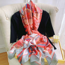 2022 180 * 90 cm Frauen Schal Sommer Seidenschal Dame Wrap Weiche weibliche Europa Designer Strand Bandana Foulard Schalldämpfer Mädchen Pareo