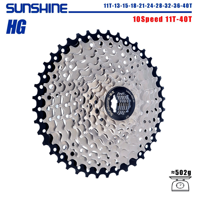 SUNSHINE Bicycle Cassette 8/9/10/11/12Speed Freewheel 32/36T/40T/42T/46T/50T/52T Sprocket HG Structure Flywheel For SHIMANO/SRAM