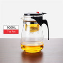 Tea Pots Heat Resistant Glass Tea Pot Tea Infuser Chinese Kung Fu Tea Set Kettle Coffee Glass Maker Convenient Office Tea Sets