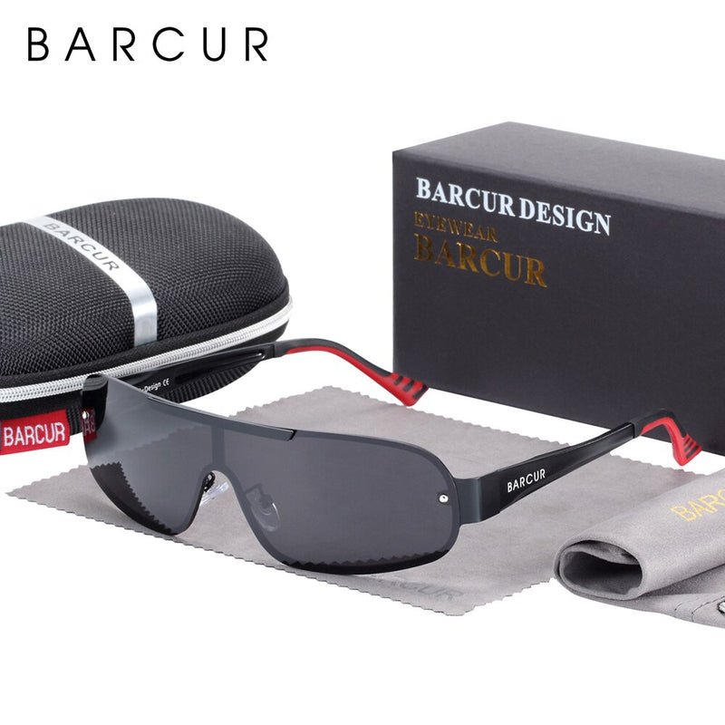 BARCUR Aluminium Magnesium Sonnenbrille Herren Polarisierte Sonnenbrille für Herren Pilot Sport Eyewear UV400